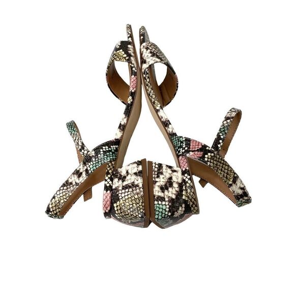 NEW Sam Edelman Circus Irina Block Heel snake python Sandals Sz 7.5 - Picture 8 of 10